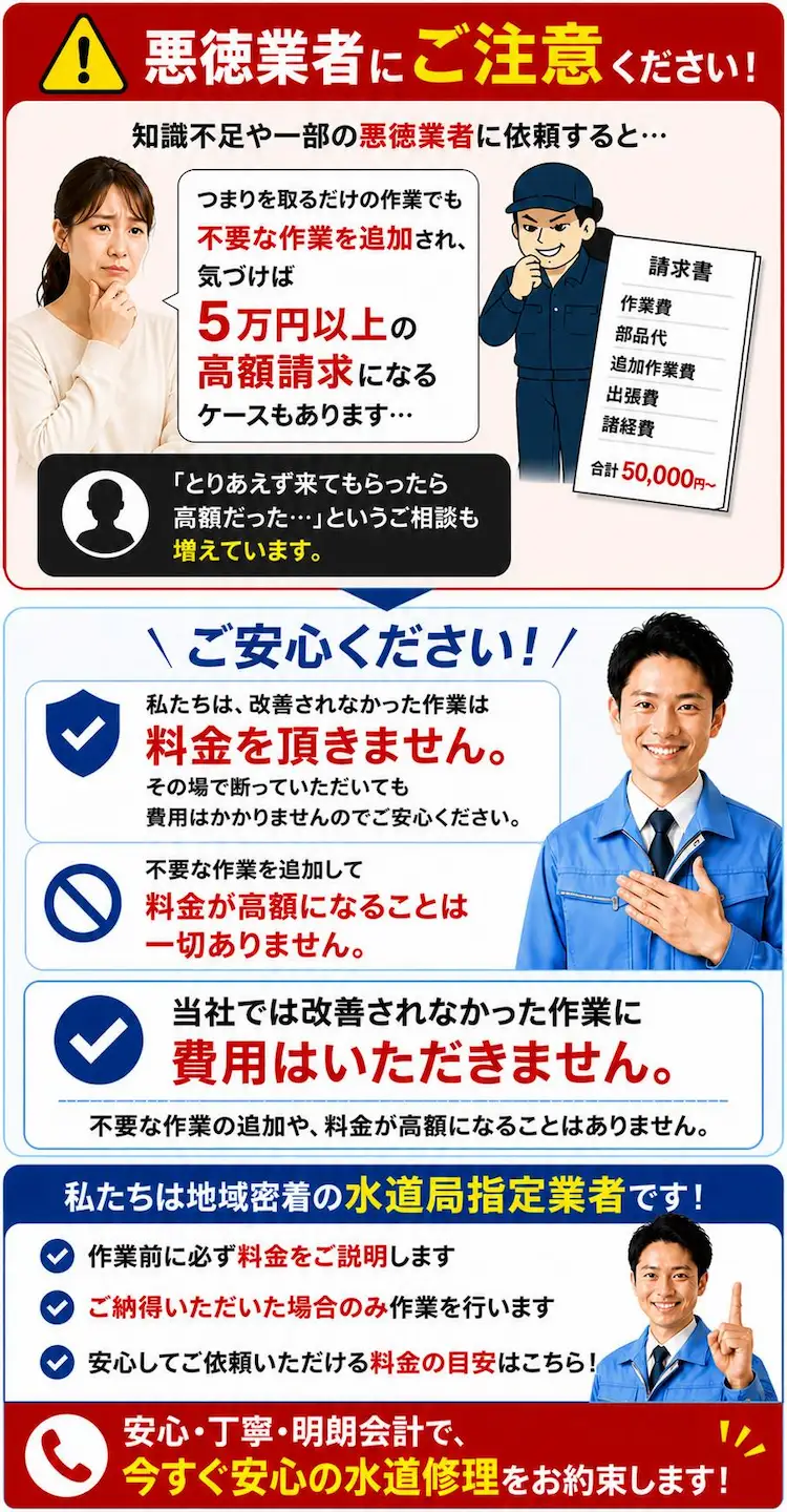 重度のトイレつまりでも安心！最重度のつまり便器脱着作業も社は安心価格で対応！どんな重度のつまりでもお任せください